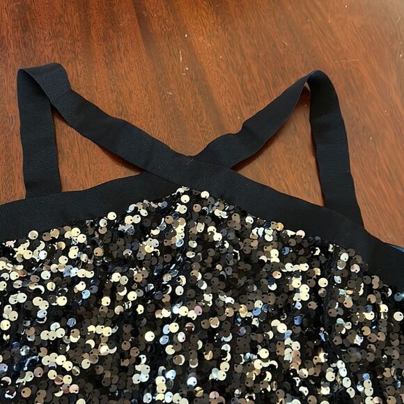 Libby Edelman sleeveless black sequin blouse Size S NWT - Picture 4 of 9